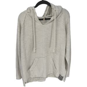 Momentum Outfitters men M white front pocket draw string hoodie